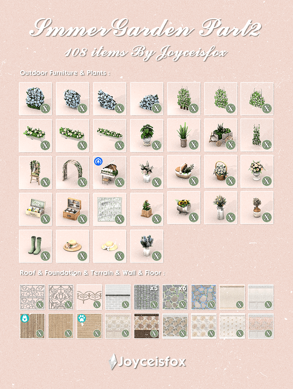 Галерея мода Набор предметов (100+) Summer Garden Part2 #3